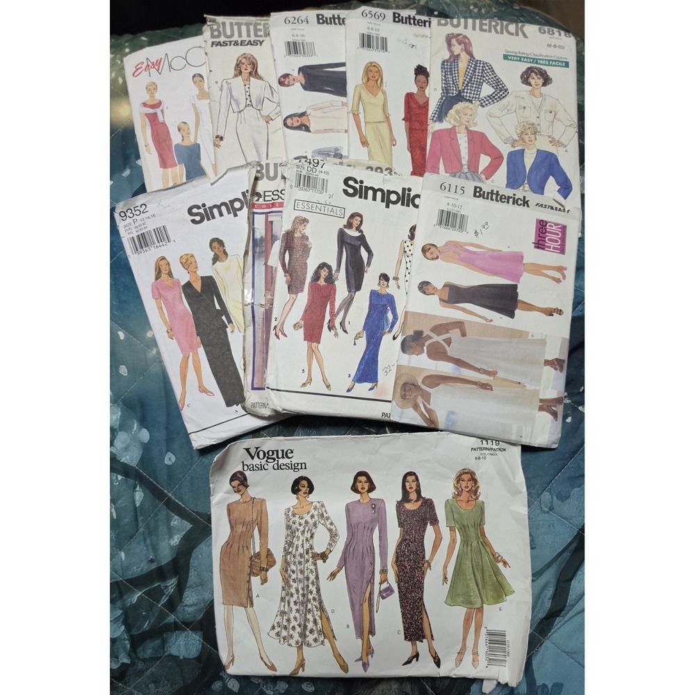 Vintage Sewing Pattern Lot - Simplicity, McCalls, Butterick, Vogue, and more!